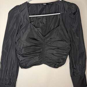 Zara black crop top